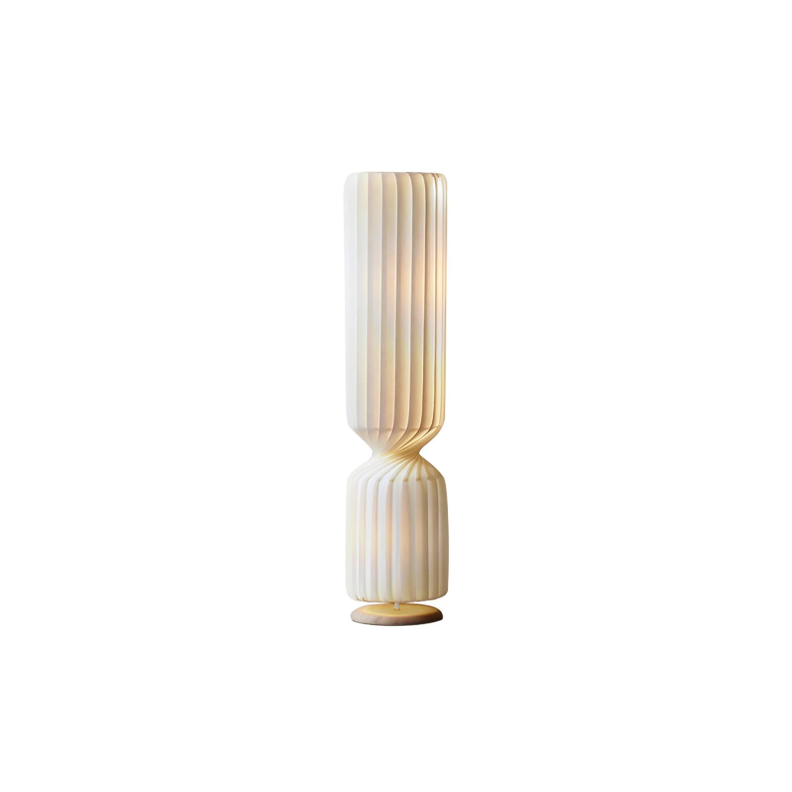 Spira Sculptural Twisted Paper Floor Lamp for Living Room and Bedroom