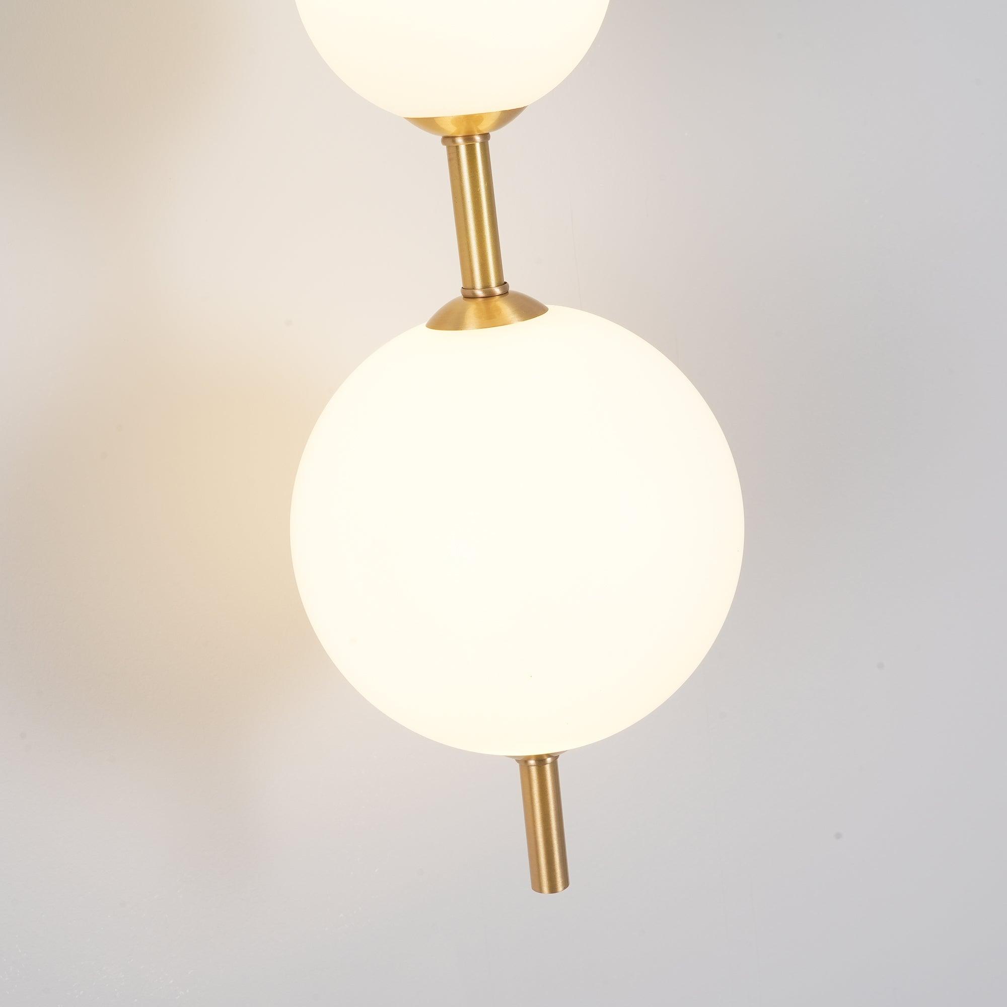 Perla Vertical Glass Globe Wall Sconce for Bathroom & Hallway
