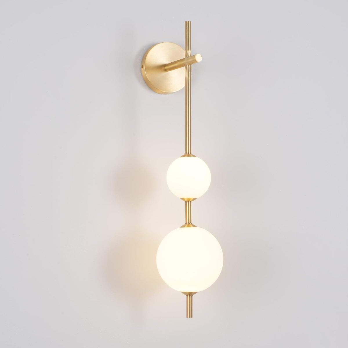 Perla Vertical Glass Globe Wall Sconce for Bathroom & Hallway