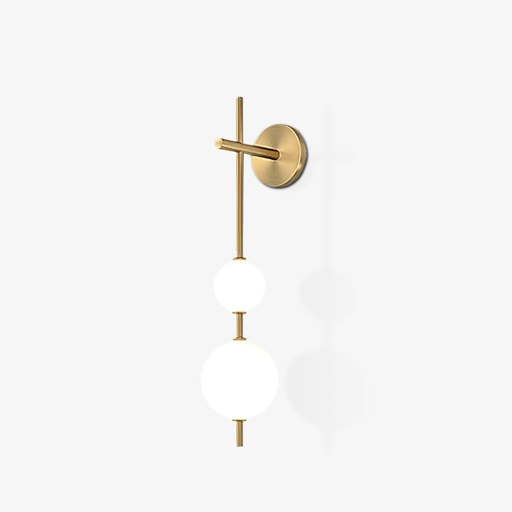 Perla Vertical Glass Globe Wall Sconce for Bathroom & Hallway