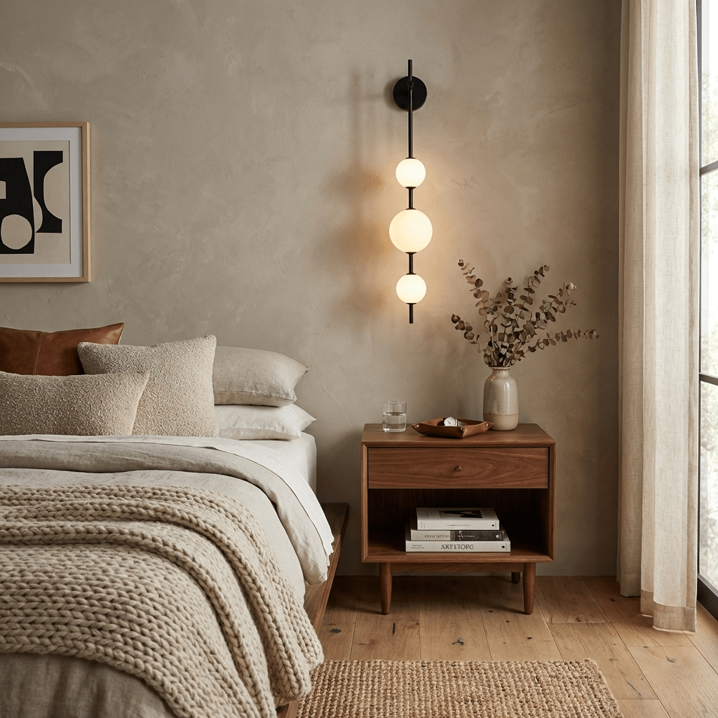 Perla Vertical Glass Globe Wall Sconce for Bathroom & Hallway