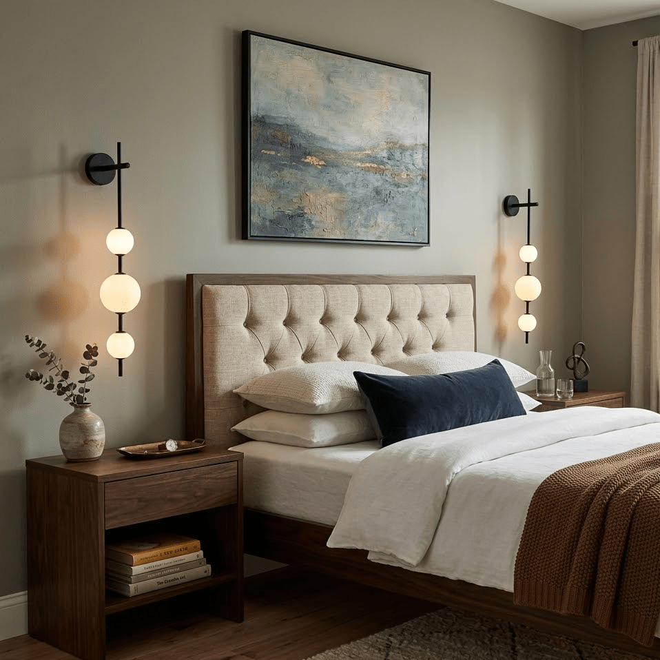 Perla Vertical Glass Globe Wall Sconce for Bathroom & Hallway