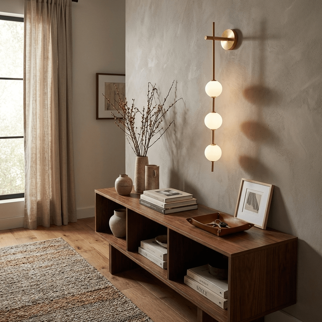 Perla Vertical Glass Globe Wall Sconce for Bathroom & Hallway