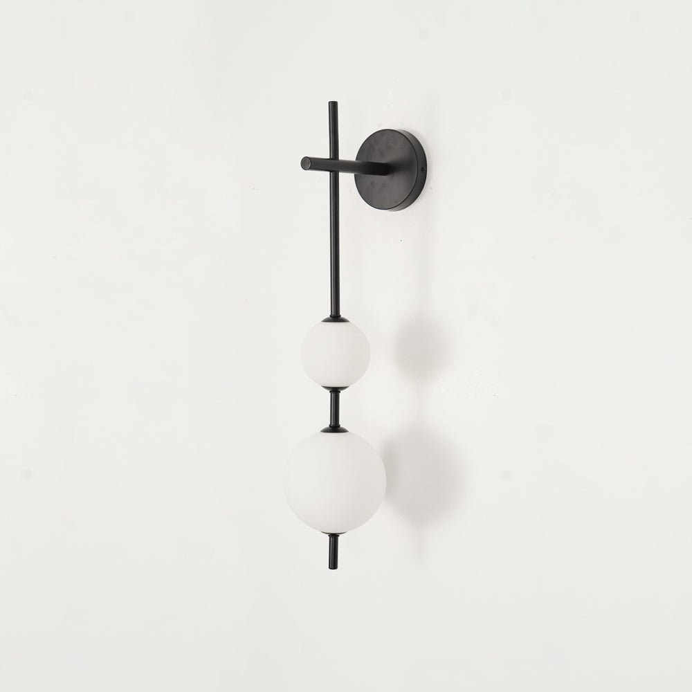 Perla Vertical Glass Globe Wall Sconce for Bathroom & Hallway