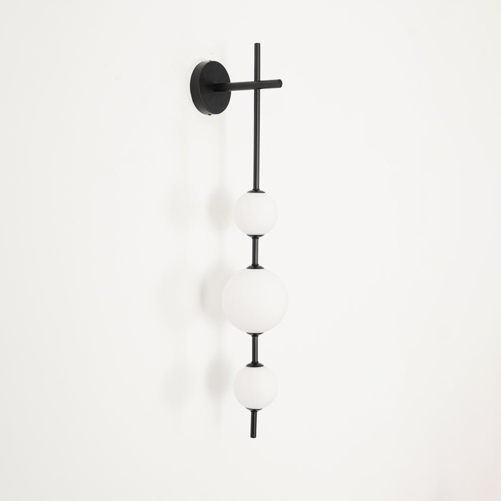 Perla Vertical Glass Globe Wall Sconce for Bathroom & Hallway
