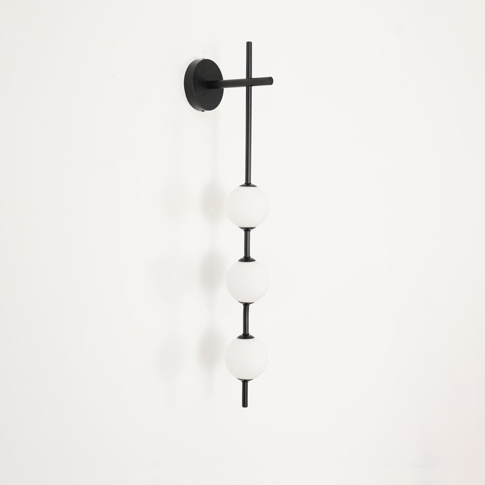 Perla Vertical Glass Globe Wall Sconce for Bathroom & Hallway