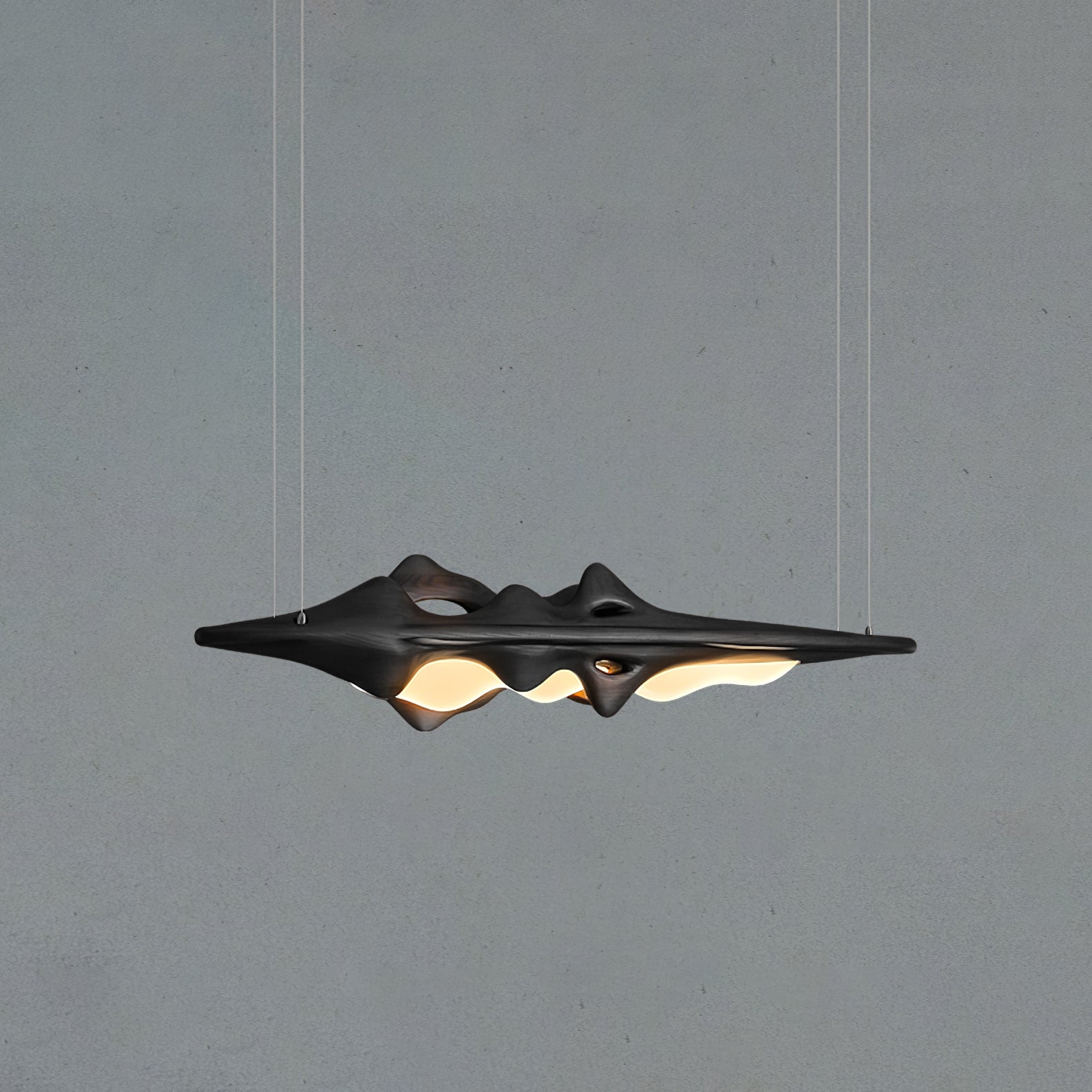 Aster Sculptural Wood LED Pendant Light for Dining Room & Kitchen