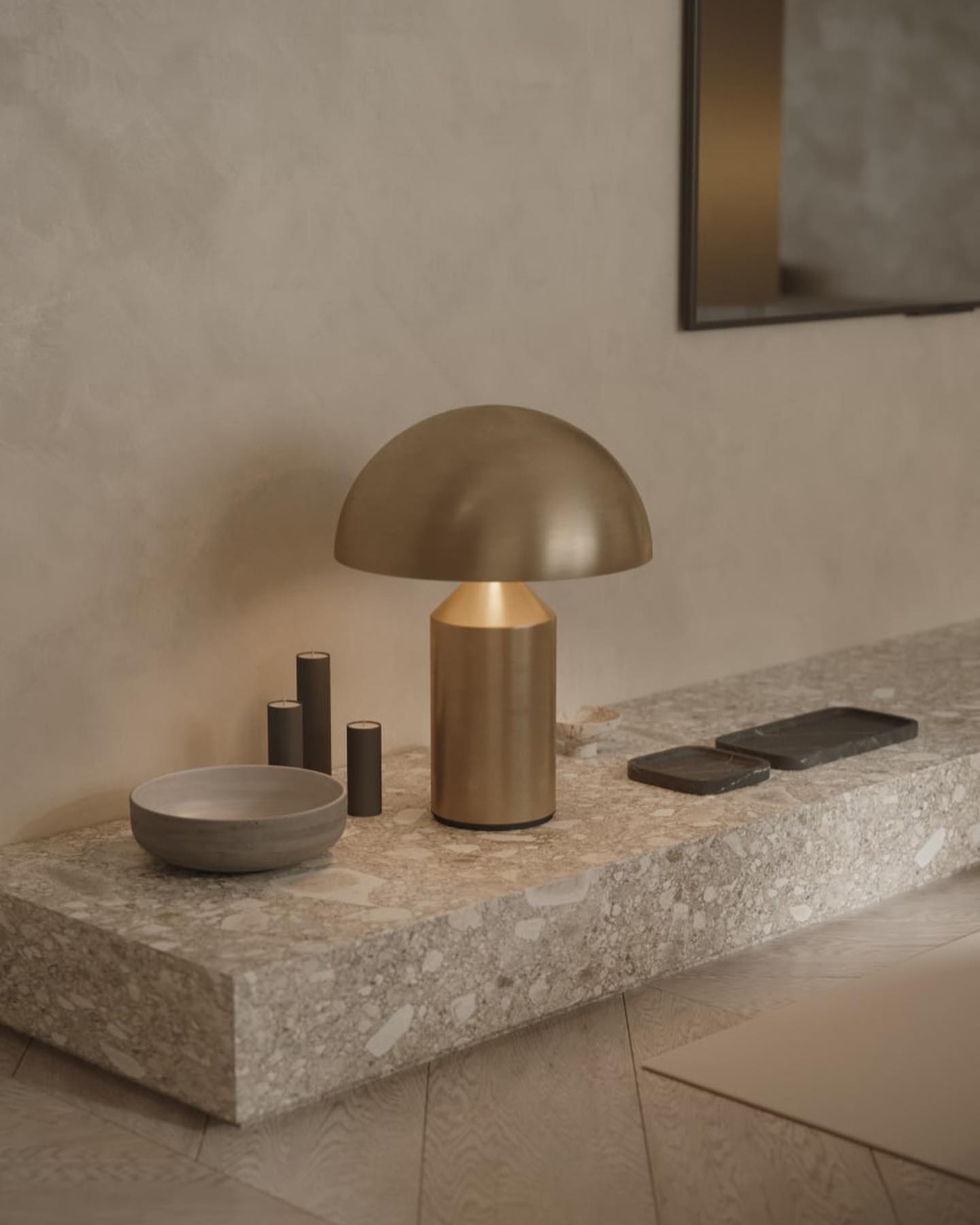Solido Sculptural Geometric Metal Table Lamp for Bedroom Living Room
