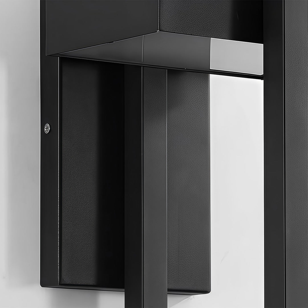 Nero Minimalist Black Rectangular Outdoor Wall Sconce IP65 for Gardens
