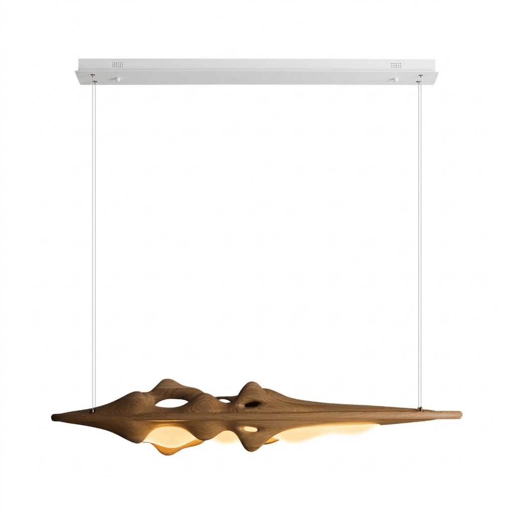 Aster Sculptural Wood LED Pendant Light for Dining Room & Kitchen