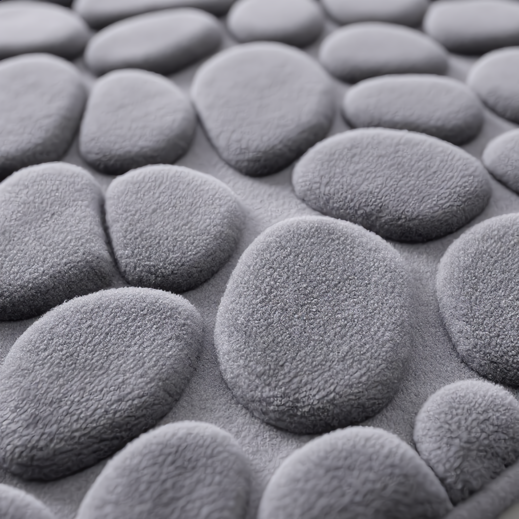 Pietra Cobblestone Embossed Memory Foam Quick Dry Non Slip Bath Mat