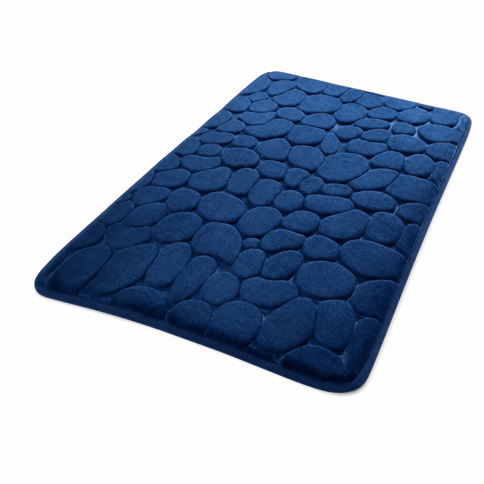 Pietra Cobblestone Embossed Memory Foam Quick Dry Non Slip Bath Mat