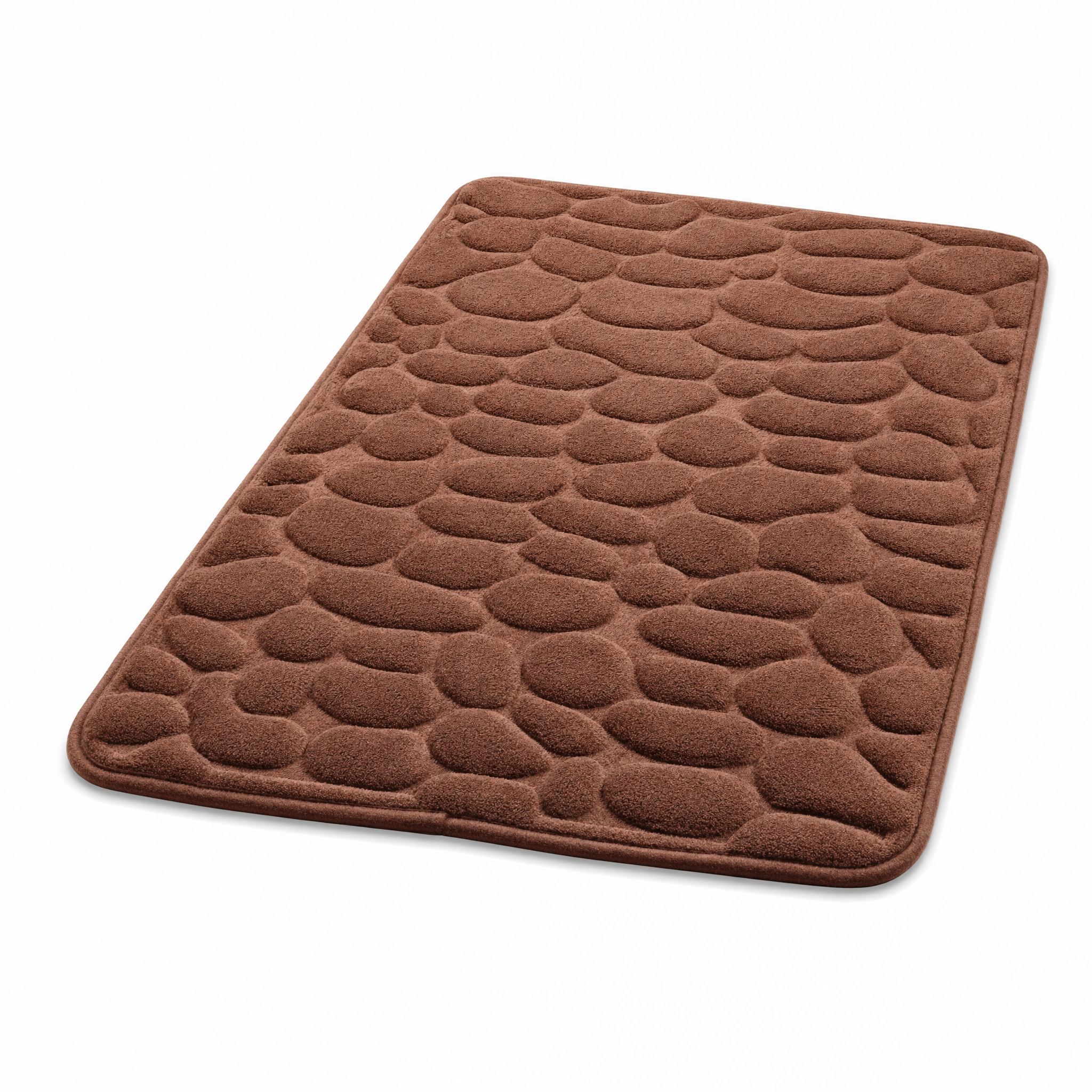 Pietra Cobblestone Embossed Memory Foam Quick Dry Non Slip Bath Mat