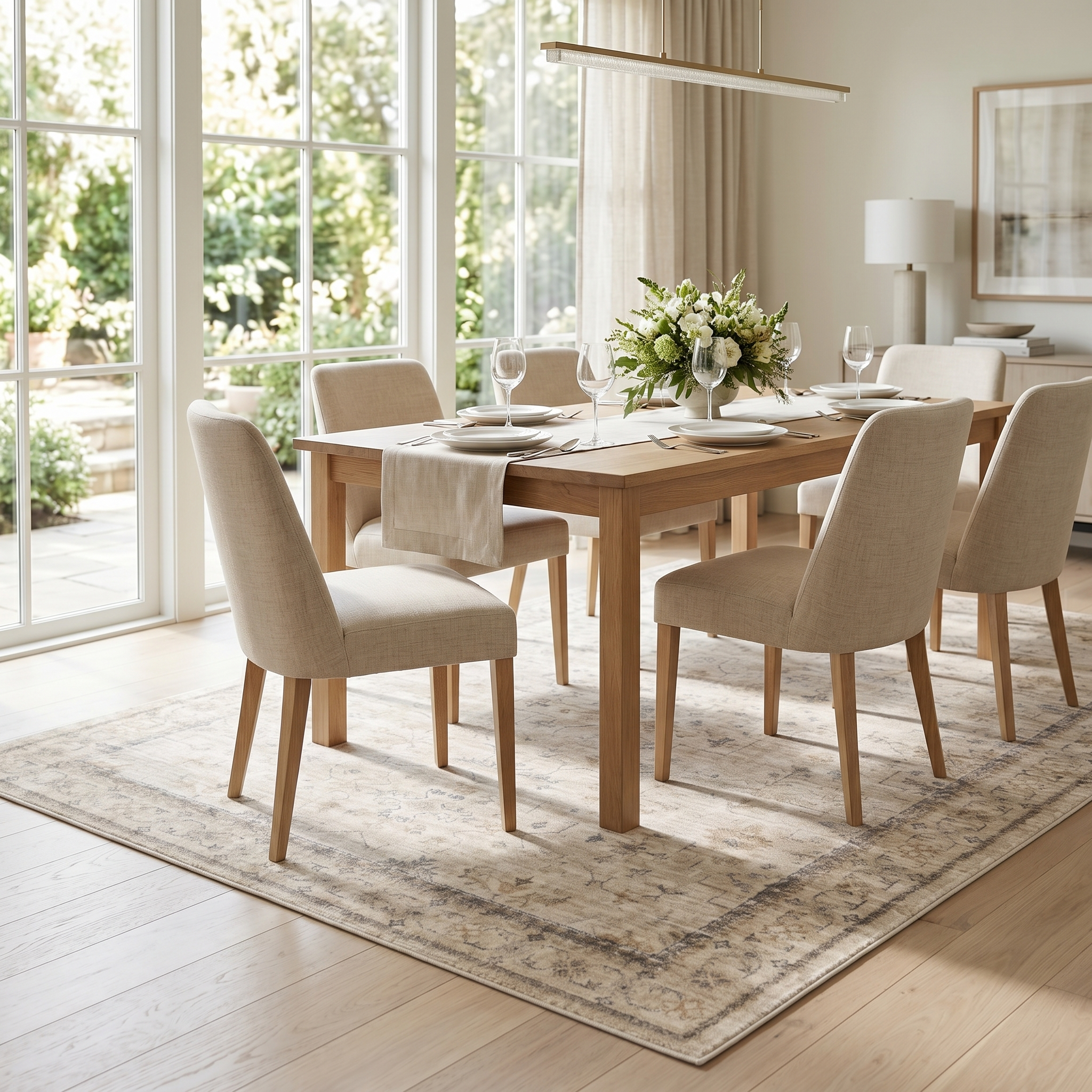 Vecchia Vintage Printed High Pile Area Rug for Living Room and Bedroom