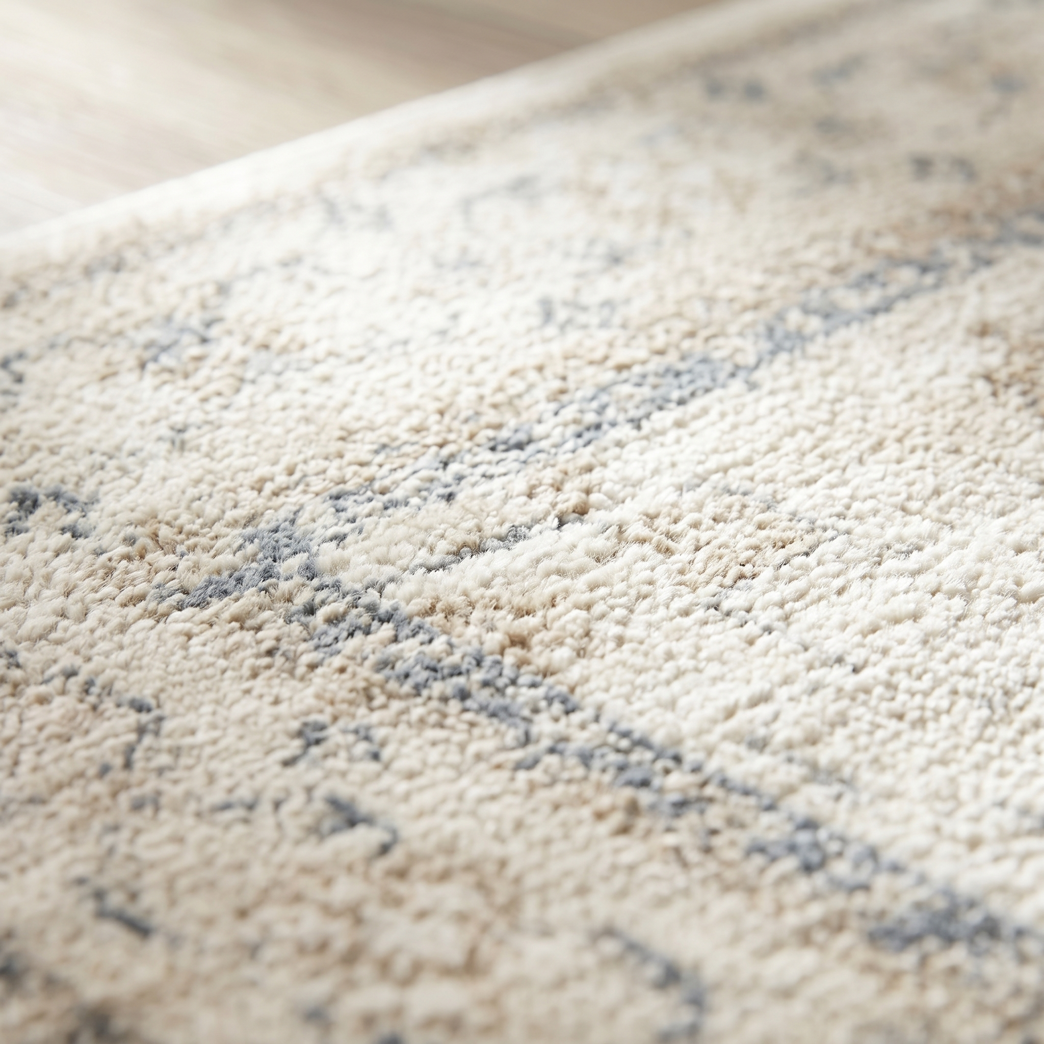 Vecchia Vintage Printed High Pile Area Rug for Living Room and Bedroom