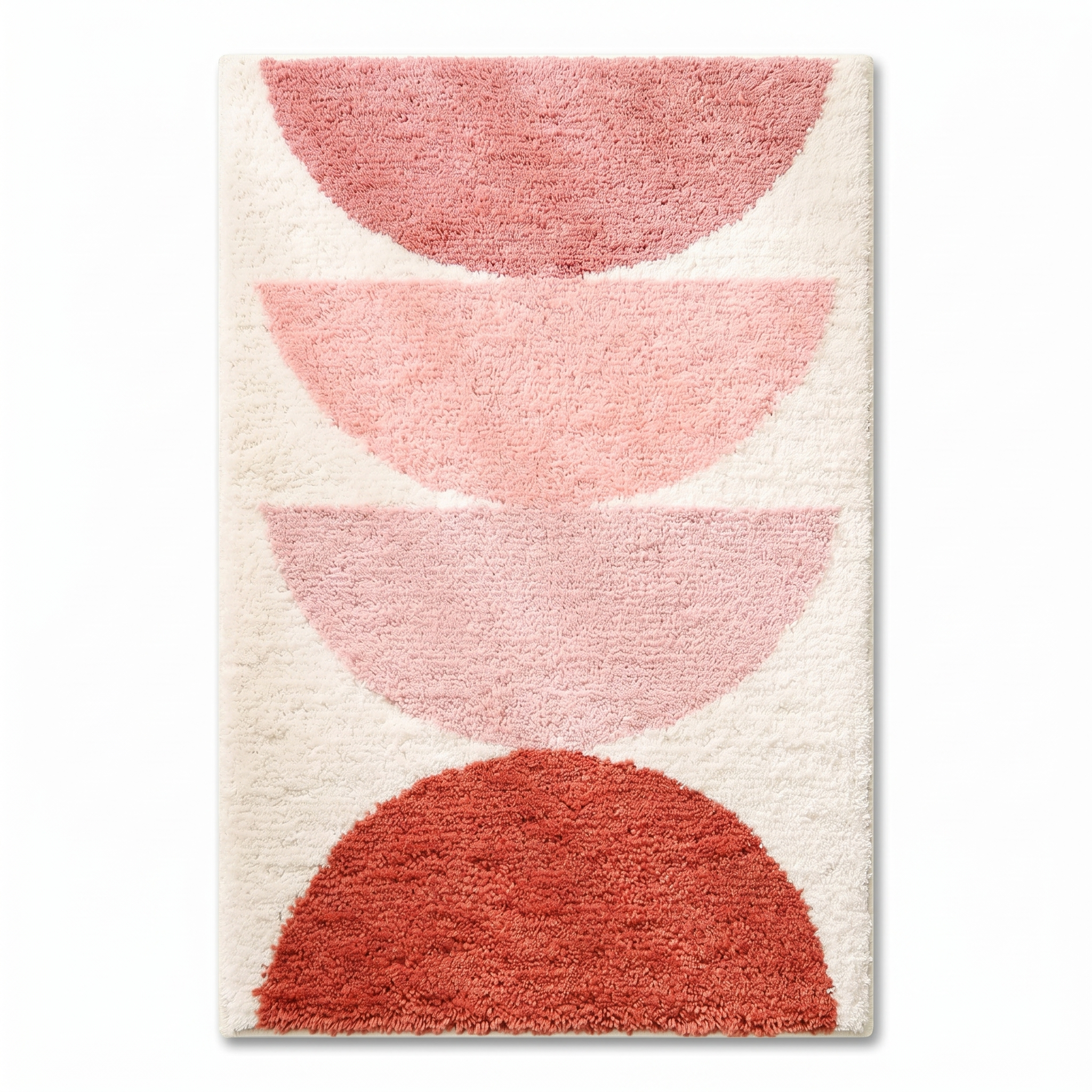 Cielo Tufted Plush Ombre Sunset Bath Mat Non Slip Quick Dry Bathroom