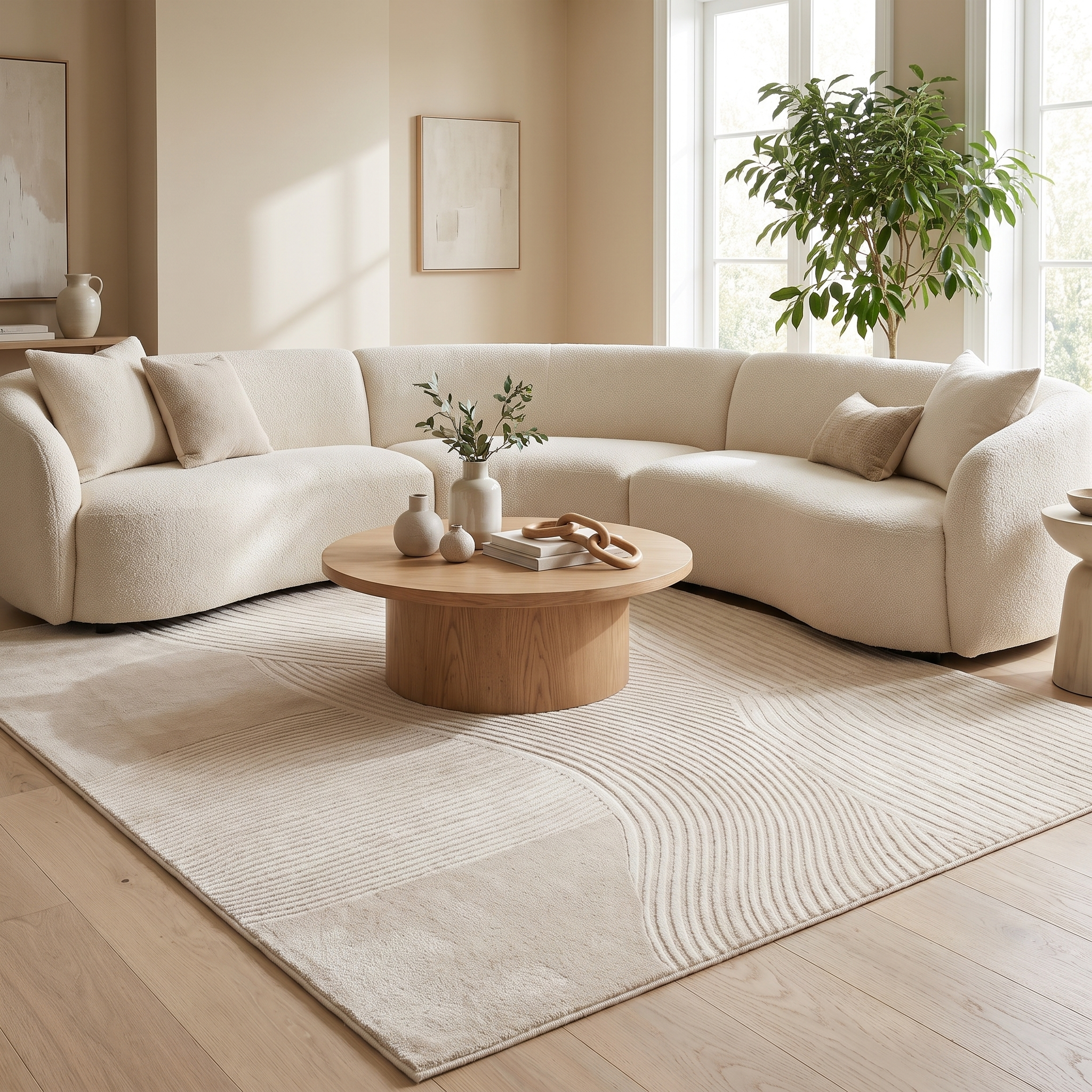Piuma Plush High Pile Shag Area Rug for Bedroom and Living Room Floors