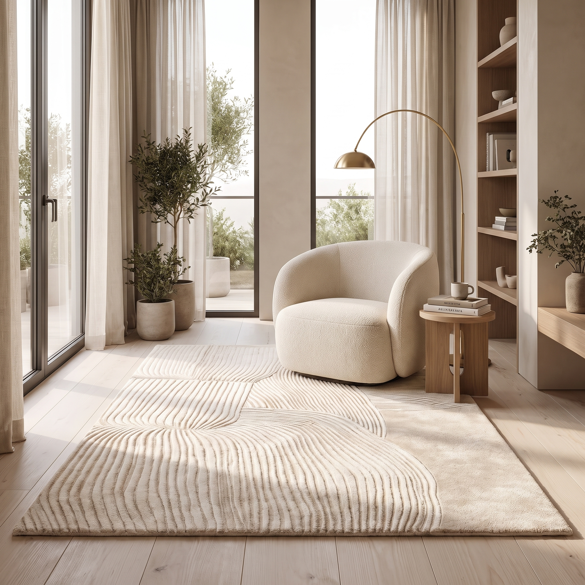 Piuma Plush High Pile Shag Area Rug for Bedroom and Living Room Floors