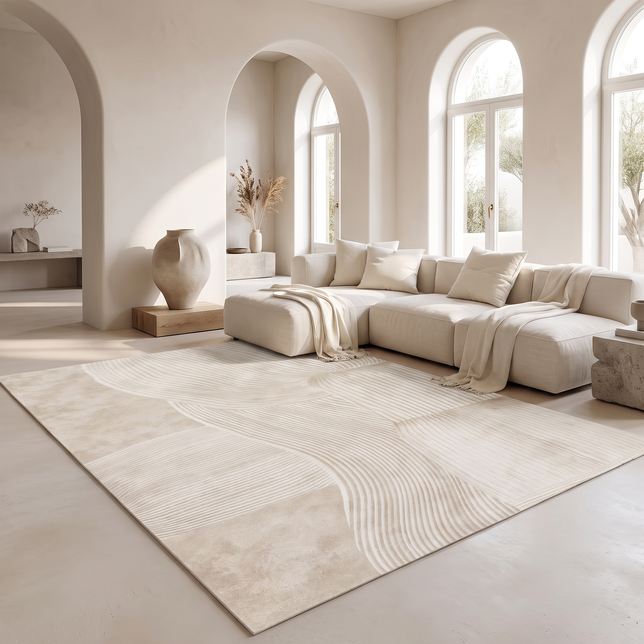 Piuma Plush High Pile Shag Area Rug for Bedroom and Living Room Floors
