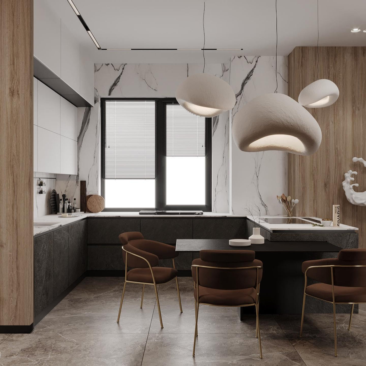 Nimbus Sculptural Cloud Sphere Pendant Light for Living Dining Room