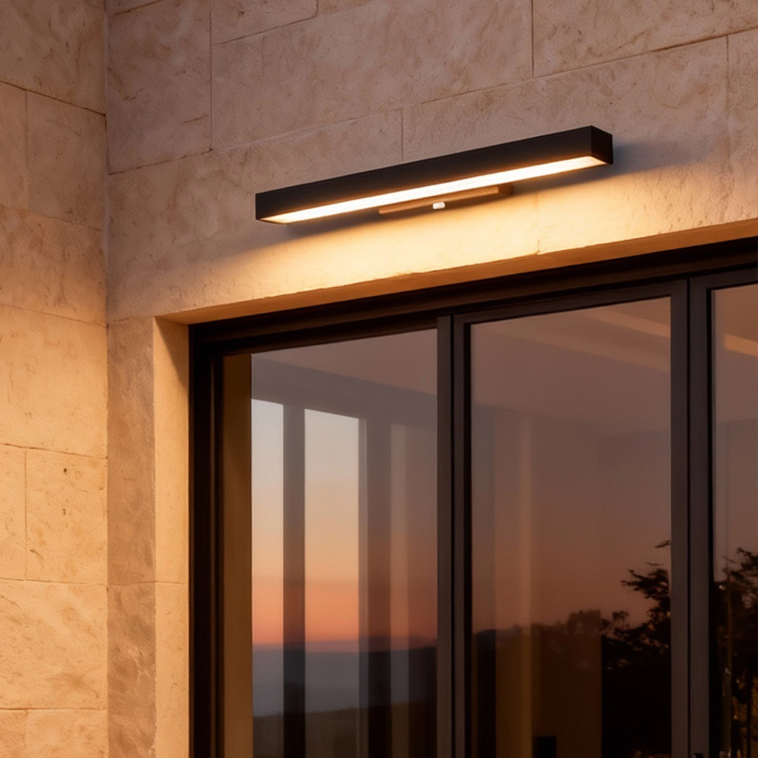 Vector Linear IP65 Outdoor Wall Light with Motion Sensor for Corridors
