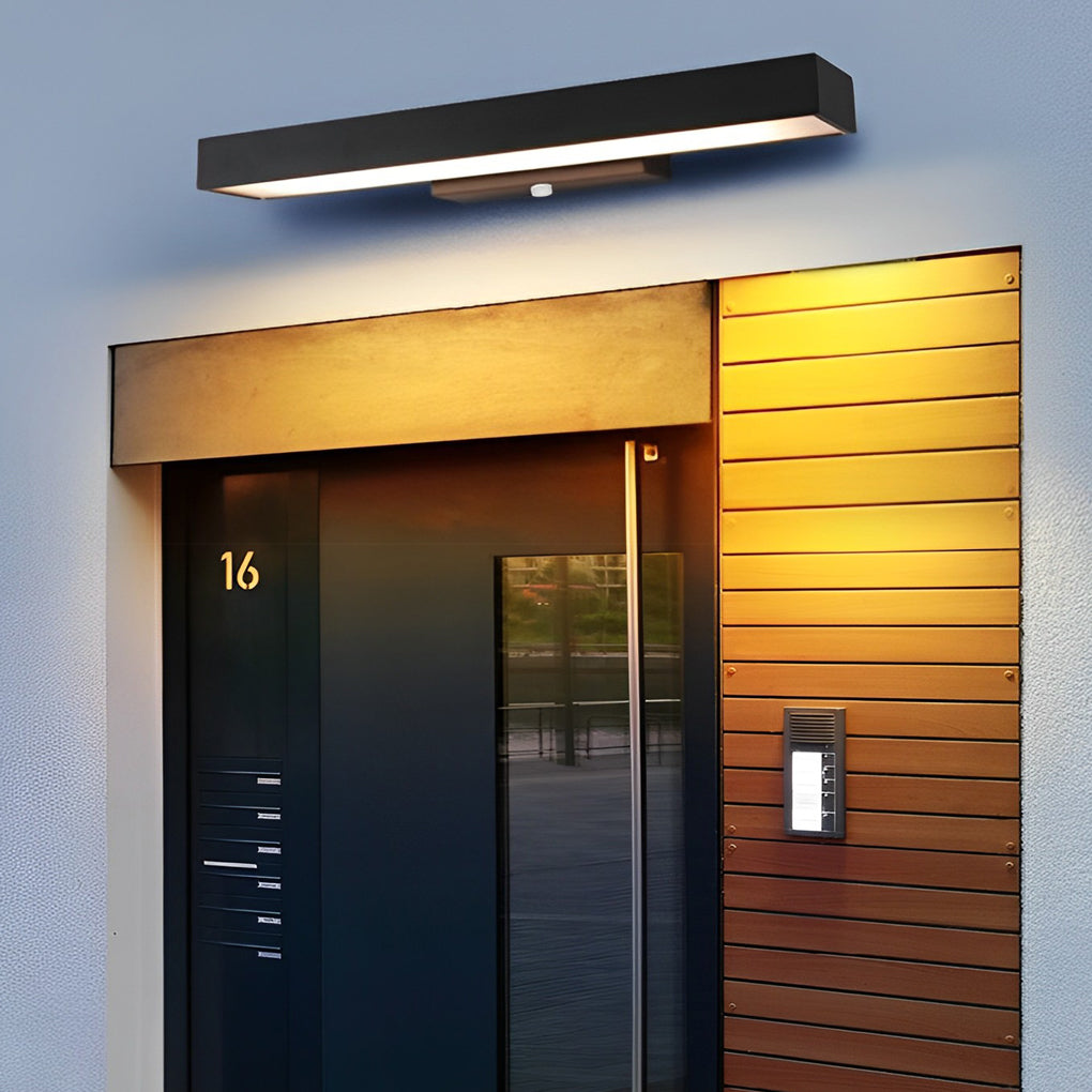 Vector Linear IP65 Outdoor Wall Light with Motion Sensor for Corridors