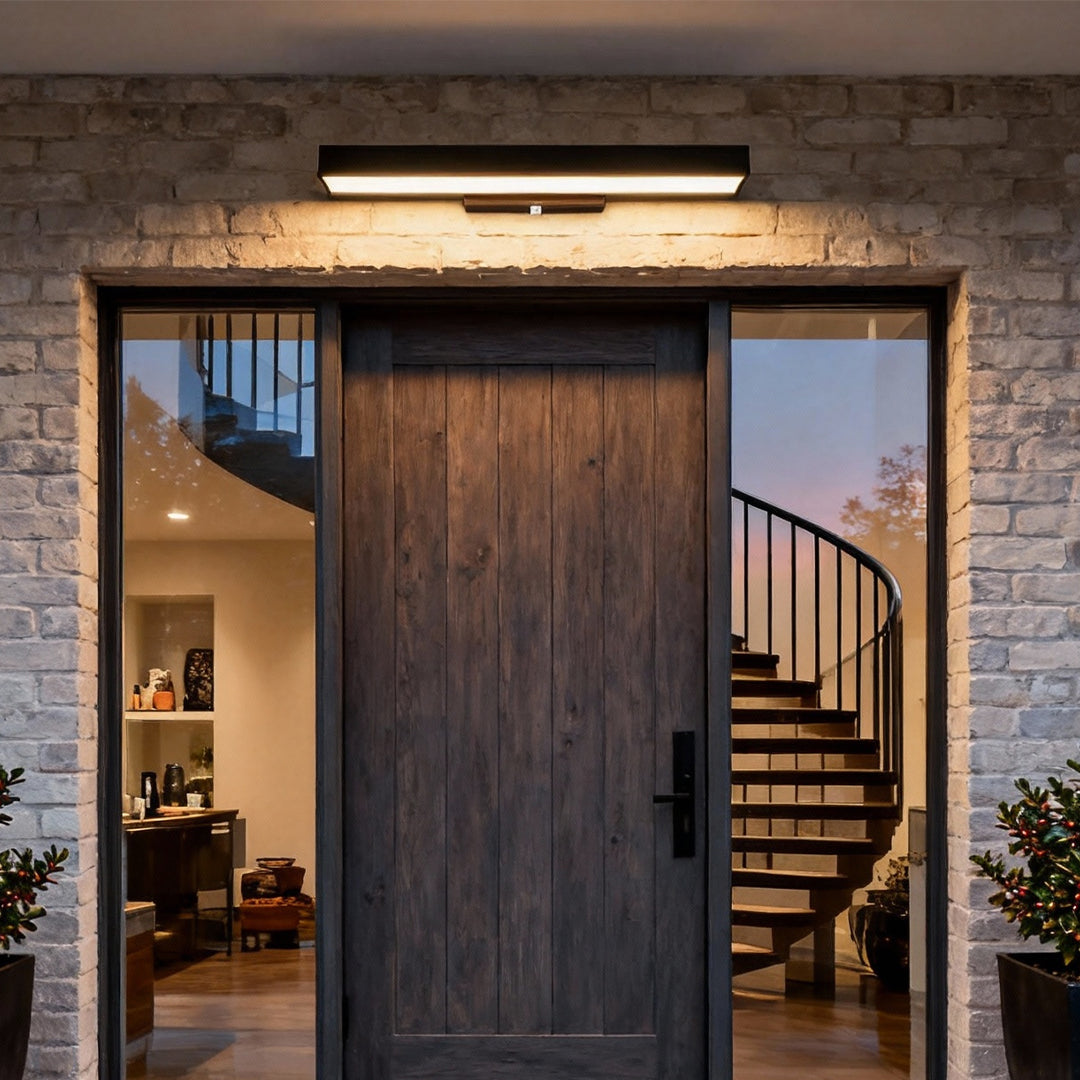 Vector Linear IP65 Outdoor Wall Light with Motion Sensor for Corridors