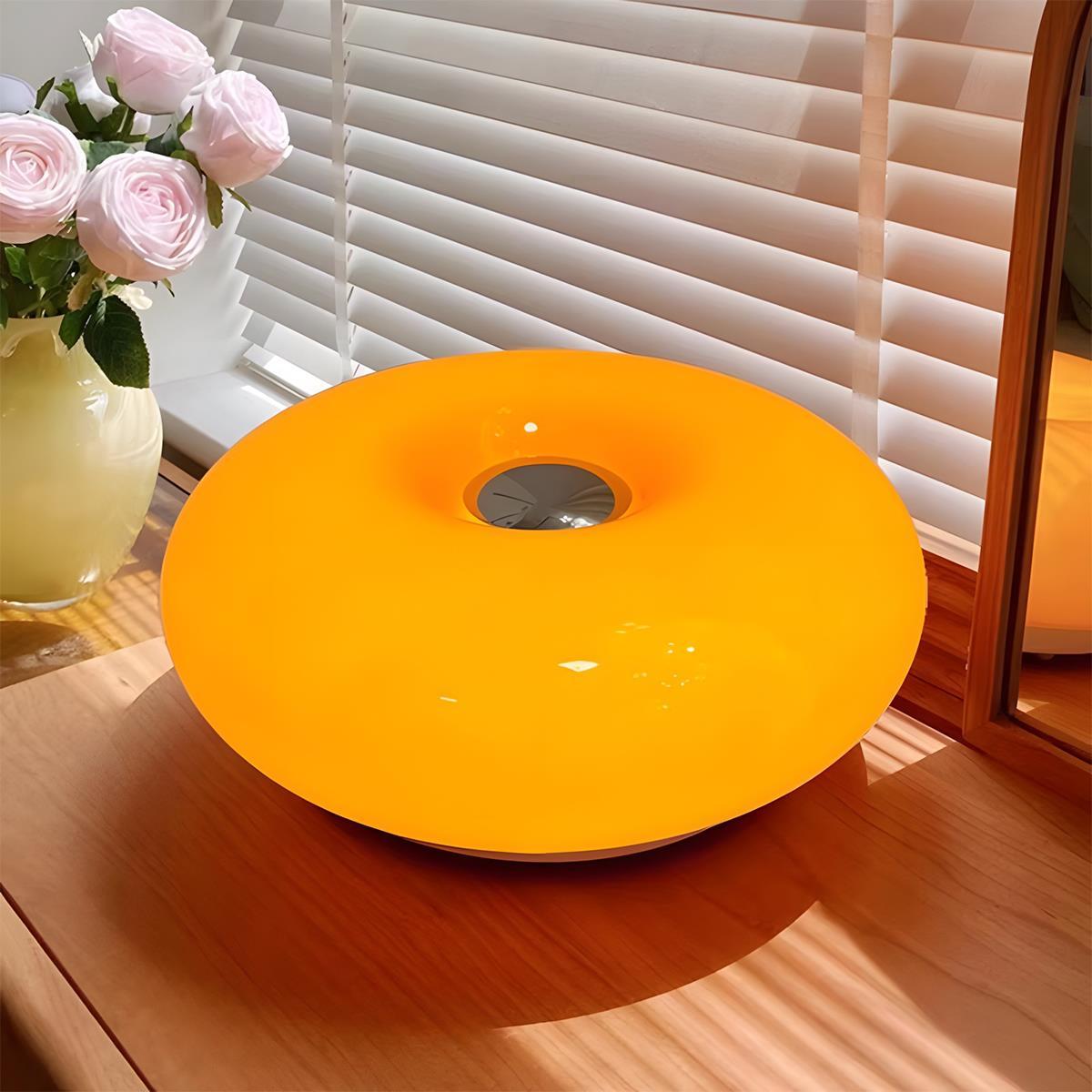 Anello Bauhaus Glass Donut LED Table Lamp for Bedroom & Living Room