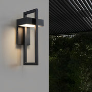 Nero Minimalist Black Rectangular Outdoor Wall Sconce IP65 for Gardens