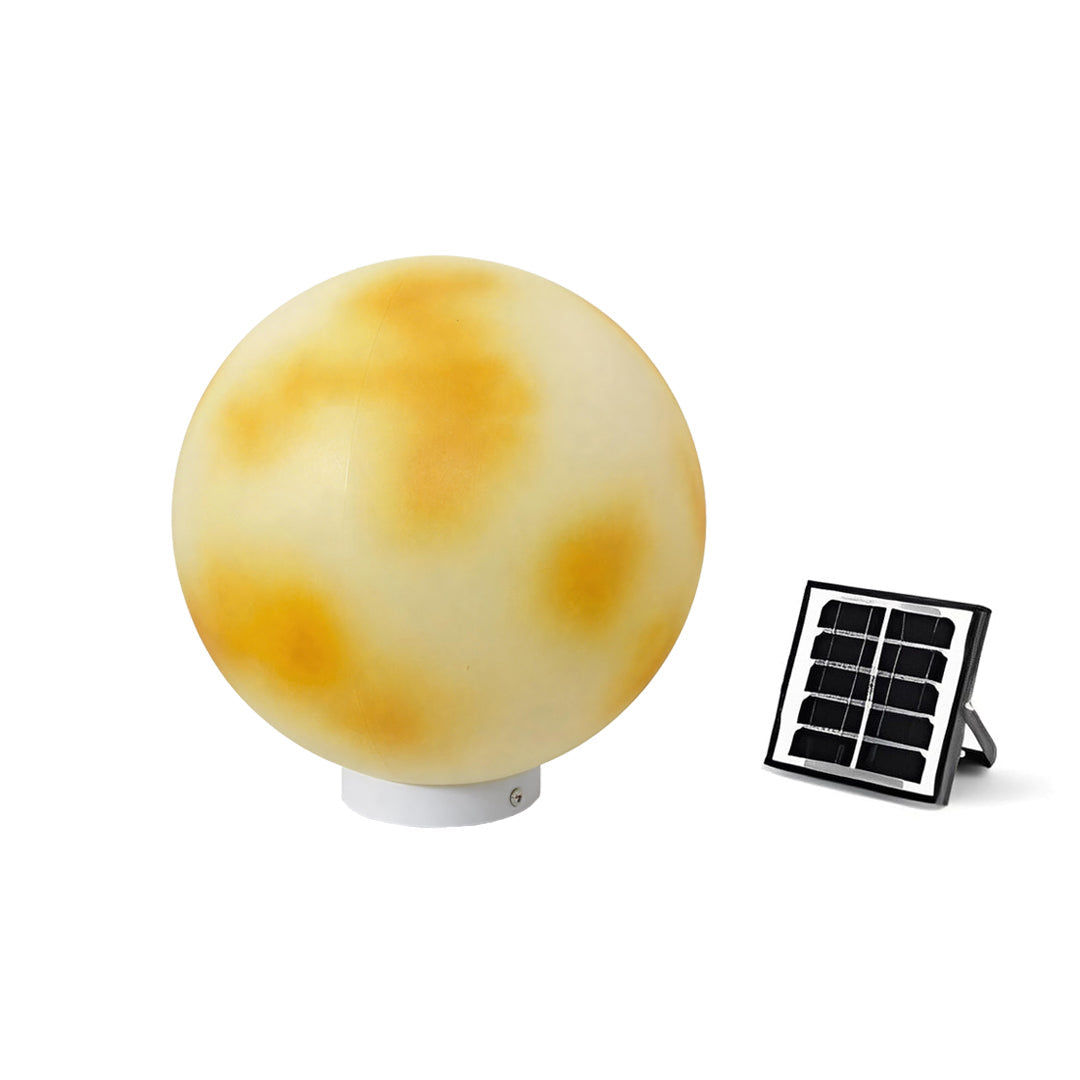 Selene Moon Sphere Solar Pillar Light for Gateposts and Garden Walls