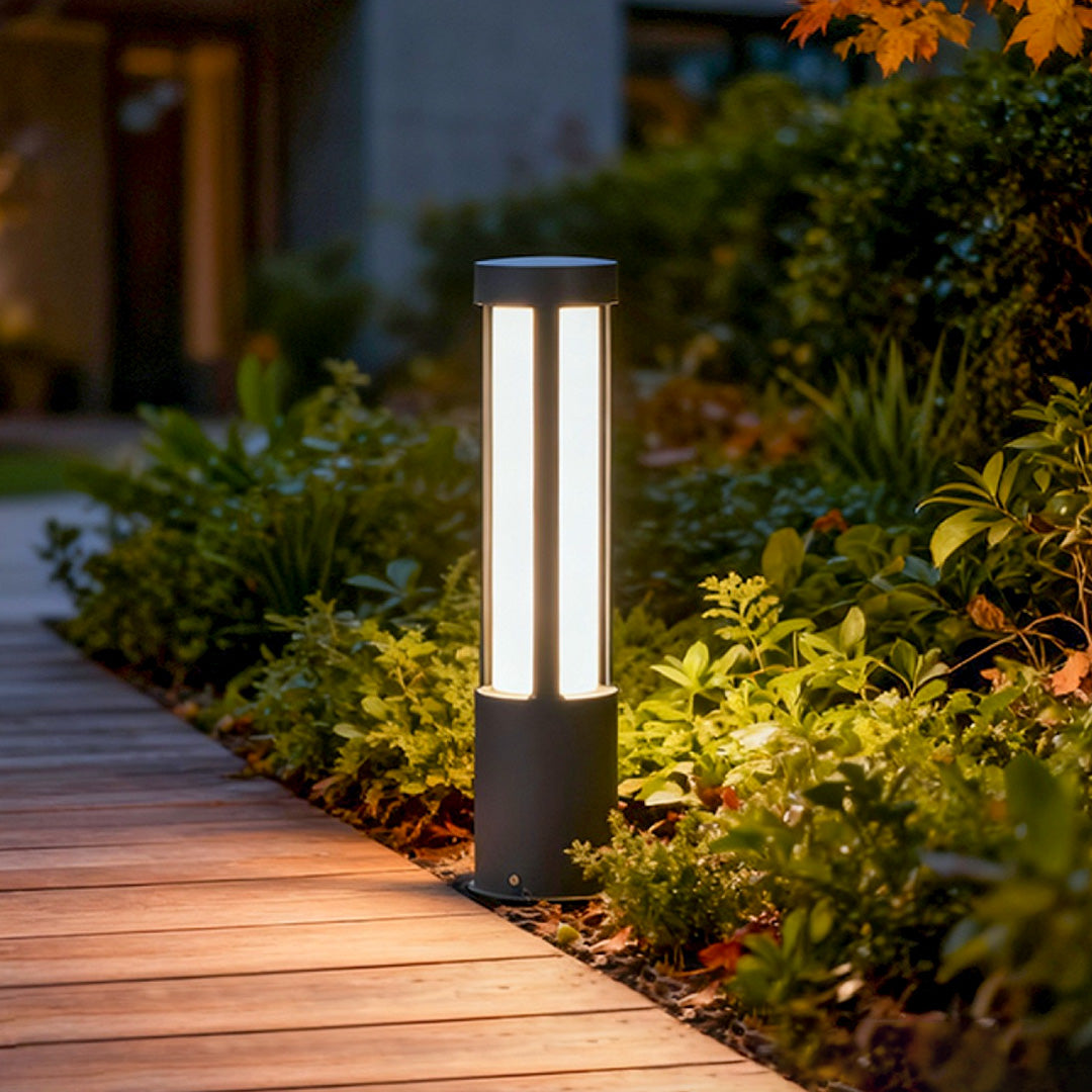 Stele Cylindrical LED Bollard Landscape Path Light for Garden Walkways