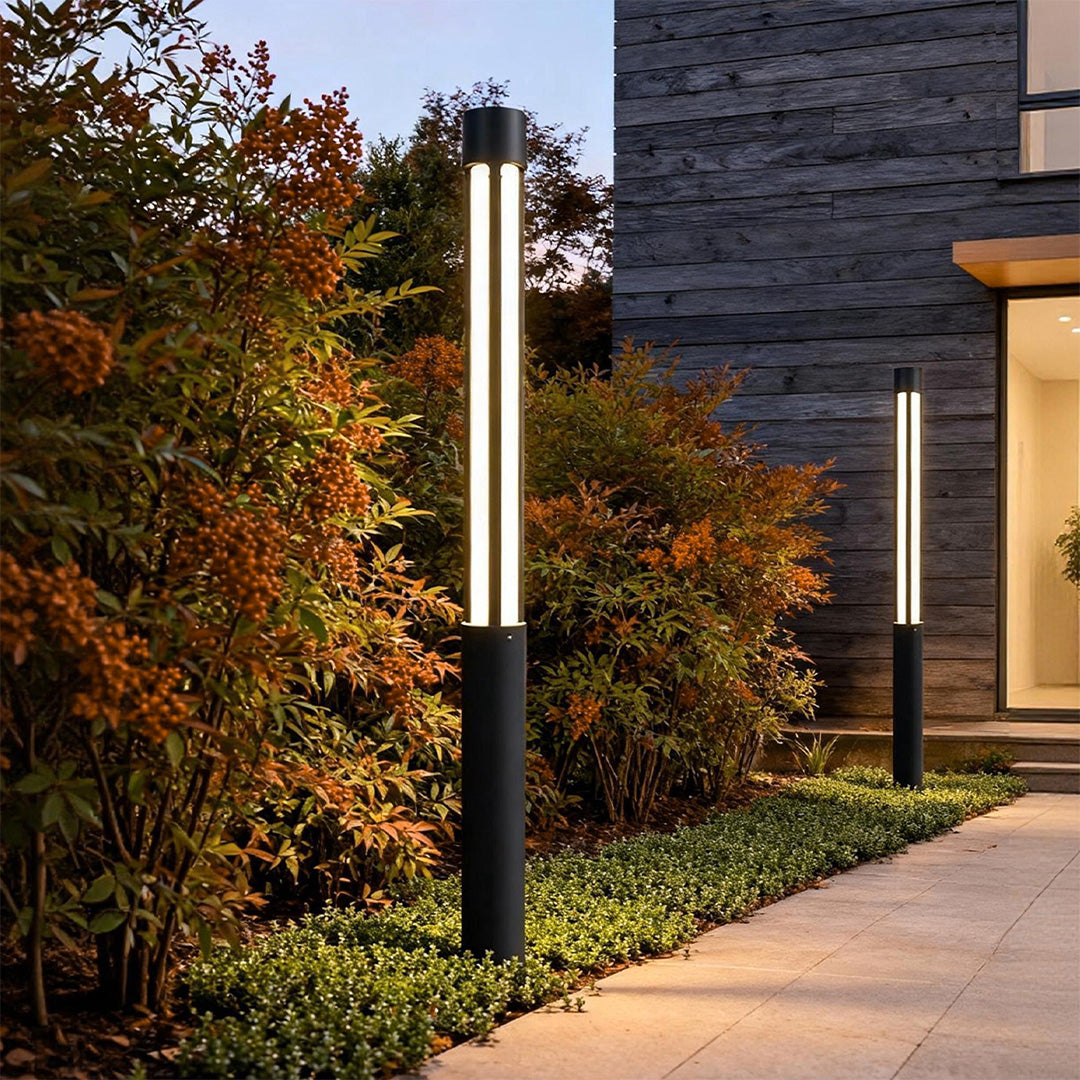 Stele Cylindrical LED Bollard Landscape Path Light for Garden Walkways