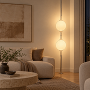 Sfera Chrome Acrylic Ball Floor Lamp for Living Room & Bedroom