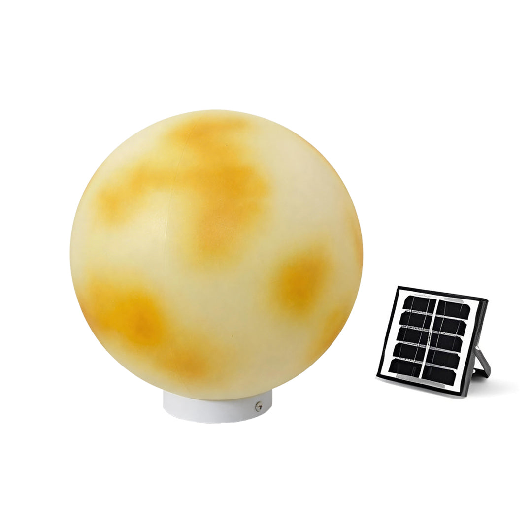 Selene Moon Sphere Solar Pillar Light for Gateposts and Garden Walls