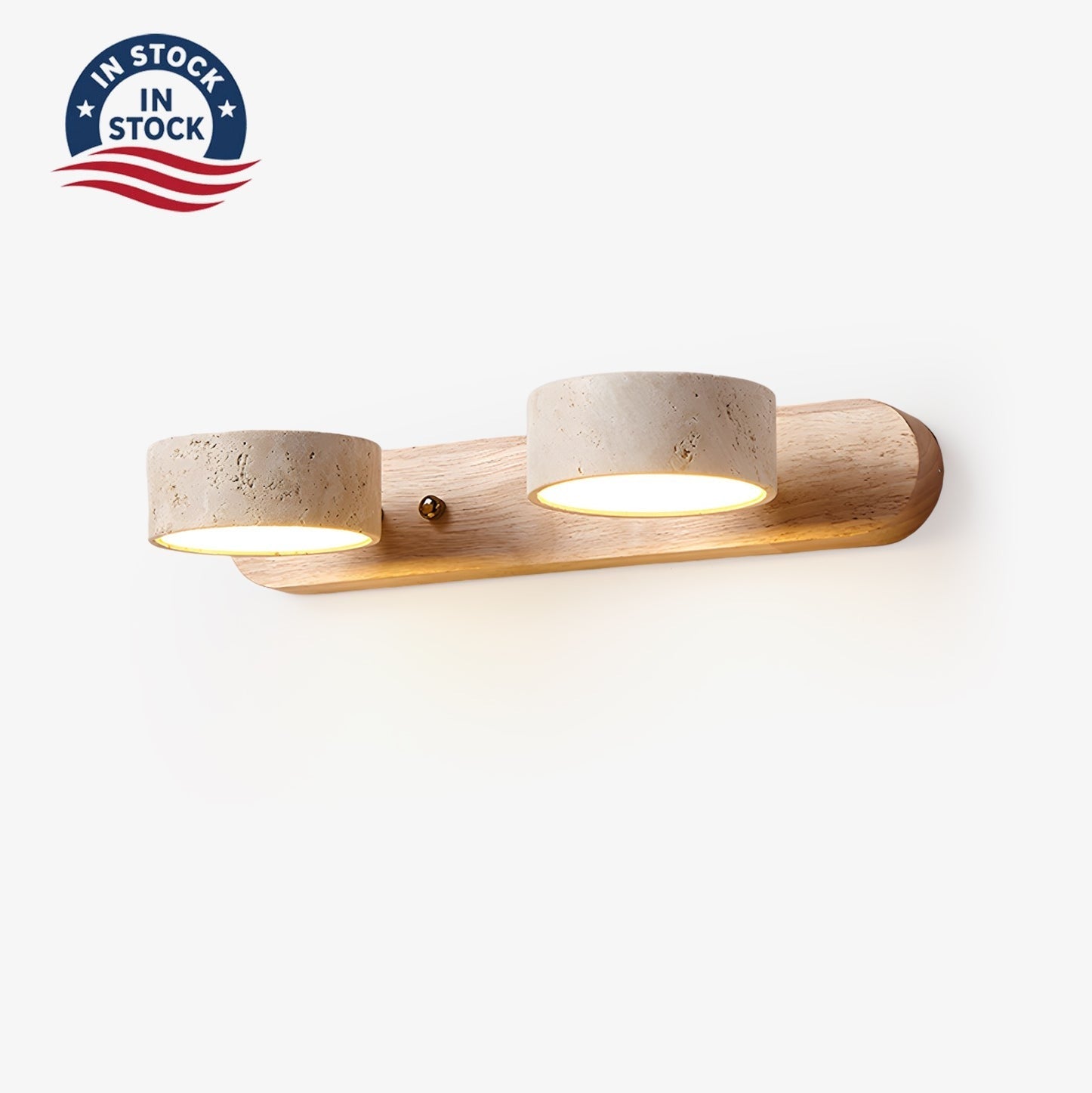 Ambra Natural Travertine Dimmable Wall Sconce for Bedroom & Hallway