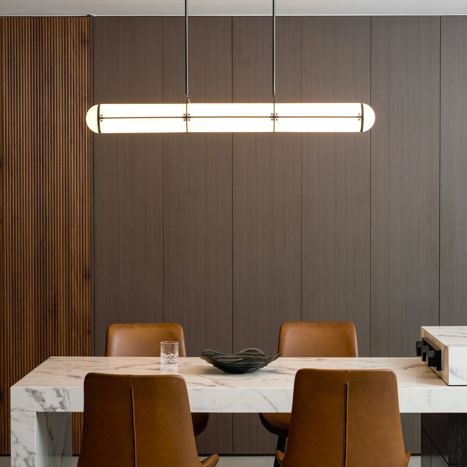 Endless Linear Cylinder Dimmable LED Pendant Light for Kitchen Islands