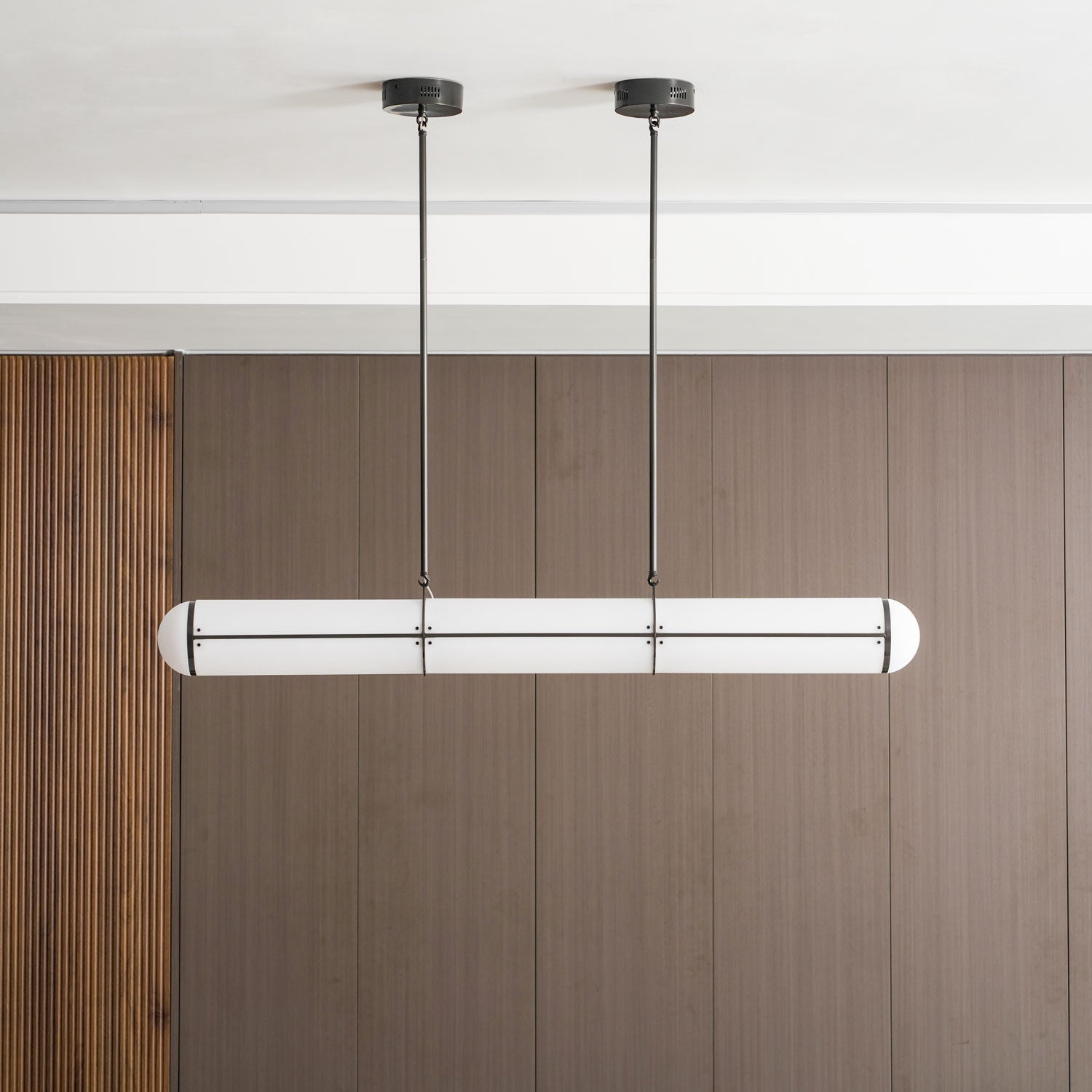 Endless Linear Cylinder Dimmable LED Pendant Light for Kitchen Islands